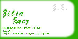 zilia racz business card